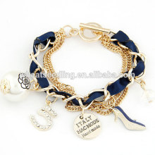 All match ladies multielement pendent layered palestine gaza bracelet